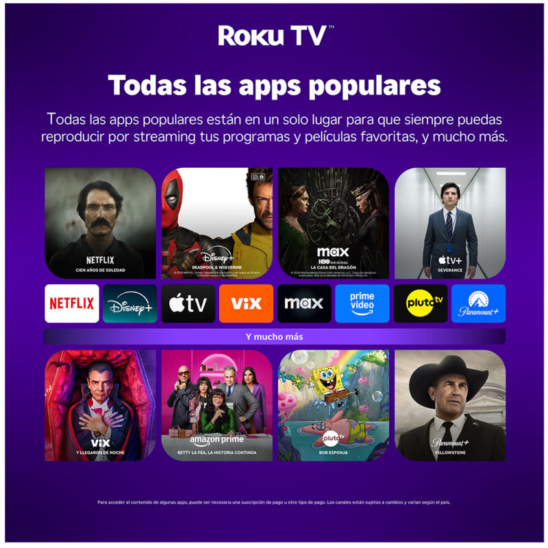 Smart TV 50” UHD ROKU